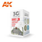 AK Interactive WWII IJN AIRCRAFT INTERIOR COLORS festék szett AK11738