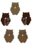 Pentacolor Kft Filcfigura - Bagoly (5 db/cs, átm. kb. : 6 cm) 23223