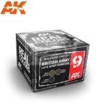 AK Interactive - REAL COLORS BRITISH ARMY LATE WWII VEHICLES SET - festékszett RCS009