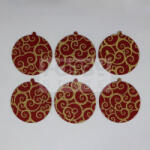 Pentacolor Kft Filcfigura - Gömb, festett, bordó-arany (6 db/cs, átm. kb. : 6 cm) 23270