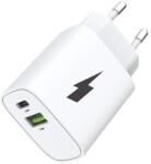 WINNER GROUP-WG - Gyors töltőadapter 1xUSB-C + 1xUSB-A Power Delivery 20W fehér WINSIT1PD1USB (WN0053)