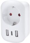 Solight PA03UK - Utazóadapter UK csatlakozóhoz 230 V, 2x USB-A + 1x USB-C PA03UK (SL1661)