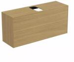 Ideal Standard Dulap baza suspendat Ideal Standard Atelier Conca 2 sertare si blat cu decupaj central 120 cm finisaj stejar deschis (T3949Y6)