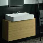 Ideal Standard Dulap baza suspendat Ideal Standard Atelier Conca 2 sertare si blat cu decupaj central 100 cm finisaj stejar deschis (T3948Y6)