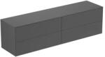Ideal Standard Dulap baza suspendat Ideal Standard Atelier Conca antracit mat 4 sertare cu blat 200 cm (T4326Y2)