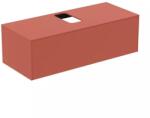Ideal Standard Dulap baza suspendat Ideal Standard Atelier Conca rosu - oranj mat 1 sertar si blat cu decupaj central 120 cm (T3931Y3)