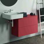 Ideal Standard Dulap baza suspendat Ideal Standard Atelier Conca 2 sertare cu blat 80 cm rosu - oranj mat (T4328Y3)