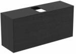Ideal Standard Dulap baza suspendat Ideal Standard Atelier Conca 1 sertar si blat cu decupaj central 120 cm finisaj stejar inchis (T3937Y4)