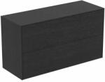 Ideal Standard Dulap baza suspendat Ideal Standard Atelier Conca 2 sertare cu blat 100 cm finisaj stejar inchis (T4329Y4)
