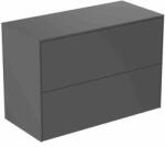 Ideal Standard Dulap baza suspendat Ideal Standard Atelier Conca 2 sertare cu blat 80 cm antracit mat (T4328Y2)