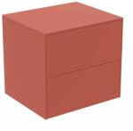Ideal Standard Dulap baza suspendat Ideal Standard Atelier Conca rosu - oranj mat 2 sertare cu blat 60 cm (T4321Y3)