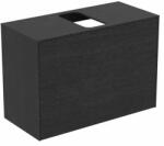 Ideal Standard Dulap baza suspendat Ideal Standard Atelier Conca 1 sertar si blat cu decupaj central 80 cm finisaj stejar inchis (T3935Y4)