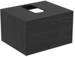 Ideal Standard Dulap baza suspendat Ideal Standard Atelier Conca finisaj stejar inchis 1 sertar si blat cu decupaj central 60 cm (T3928Y4)