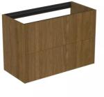 Ideal Standard Dulap baza suspendat Ideal Standard Atelier Conca 2 sertare 80 cm finisaj nuc inchis (T4352Y5)
