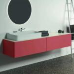 Ideal Standard Dulap baza suspendat Ideal Standard Atelier Conca rosu - oranj mat 2 sertare 200 cm (T3987Y3)