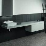 Ideal Standard Blat pentru lavoar Ideal Standard Atelier Conca fara decupaj alb mat 240 cm (T4342Y1)