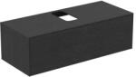 Ideal Standard Dulap baza suspendat Ideal Standard Atelier Conca finisaj stejar inchis 1 sertar si blat cu decupaj central 120 cm (T3931Y4)