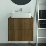 Ideal Standard Dulap baza suspendat Ideal Standard Atelier Conca finisaj nuc inchis 2 sertare si blat cu decupaj central 60 cm (T3940Y5)