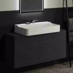 Ideal Standard Dulap baza suspendat Ideal Standard Atelier Conca 2 sertare si blat cu decupaj central 120 cm finisaj stejar inchis (T3949Y4)