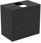 Ideal Standard Dulap baza suspendat Ideal Standard Atelier Conca 1 sertar si blat cu decupaj central 60 cm finisaj stejar inchis (T3934Y4)
