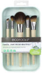 Mgm Set pensule machiaj EcoTools Start The Day Beautifully, 5 piese, bambus, sintetic