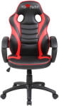 RED FIGHTER C6 Kids, Műbőr, 70 cm, Max. 90 kg, Állítható háttámla, Fekete-Piros, Gamer szék (161960)