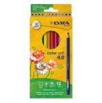 LYRA Színes ceruza LYRA Color Soft 4.0 extra puha élénk lágy színek 12 darabos (VE07_03584)
