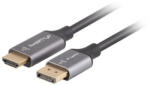 Lanberg Displayport - HDMI 4K 60Hz kábel 1m (CA-DPHD-20CU-0010-BK) (CA-DPHD-20CU-0010-BK)