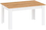  Étkezőasztal, fehér alba/tölgy craft arany, 135-184x86 cm, LANZETTE S (263919)
