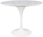 King Home Tulip Marble Kerek Étkezőasztal Carrara Márvány Fehér