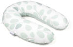 Doomoo - Perna mare pentru gravide si bebelusi 3 in 1, bumbac organic Buddy Leaves Aqua Green (BB-B31)
