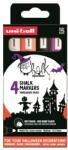 uni Chalk NI PWE-5M Halloween 4db-os folyékony krétafilc készlet (fehér, fekete, fl narancs, lila) (2UPWE5MHALLOWEEN) - officedepot