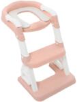  WC-létra, csúszásmentes lépcsők, összecsukható kivitel, rózsaszín