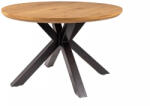 SIGNAL MEBLE Ritmo Kerek Tölgy Étkezőasztal Fekete Pókláb Vázzal