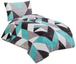 Jahu Mikroszálas ágyneműhuzat - Absztrakt türkiz, 140×200 cm + 70×90 cm (22JMP1025)