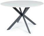 SIGNAL MEBLE Talia Kerek Kerámia Étkezőasztal Márvány Fehér-Fekete Modern TALIABCFI120