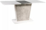 SIGNAL MEBLE Calipso Kihúzható Étkezőasztal Matt Fehér-Beton Laminált 110/145