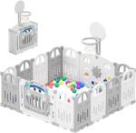  Járóka, bővíthető kivitel, biztonságos anyagok, SZÜRKE