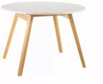 SIGNAL MEBLE Opera Bővíthető Kerek Étkezőasztal Laminált Fehér-Bükk