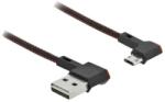 Delock EASY-USB 2.0 kábel A-típusú csatlakozódugó - EASY-USB Micro-B típusú csatlakozódugó, ívelt ba (85273) (85273)