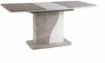 SIGNAL MEBLE Syriusz IN Bővíthető Beton-Fehér Étkezőasztal Laminált Lappal