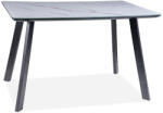 SIGNAL MEBLE Samuel Modern Márvány Étkezőasztal MDF Fehér-Fekete 120cm