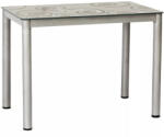 SIGNAL MEBLE Damar Edzett Üveg Étkezőasztal Szürke Mintás