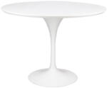 King Home Tulip Premium Kerek Étkezőasztal MDF Fehér Fényes GT-09R. 100