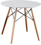  Étkezőasztal, fehér/bükk, GAMIN II NEW 80cm