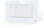Luxion Intrerupator Cvadruplu Mecanic LUXION cu Rama din Sticla, Standard Italian, 4M