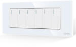 Luxion Intrerupator Mecanic 6 Posturi LUXION cu Rama din Sticla, Standard Italian, 6M