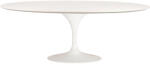 King Home Tulip Ellipse Ovális Étkezőasztal MDF Fehér