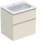 Geberit Set dulap baza suspendat Geberit iCon gri nisip lucios 2 sertare si lavoar alb 60 cm (502.335.JL.1)