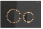 Geberit Clapeta de actionare Geberit Sigma21 sticla negru cu inel rose gold (115.650.SJ.1) - sanoterm